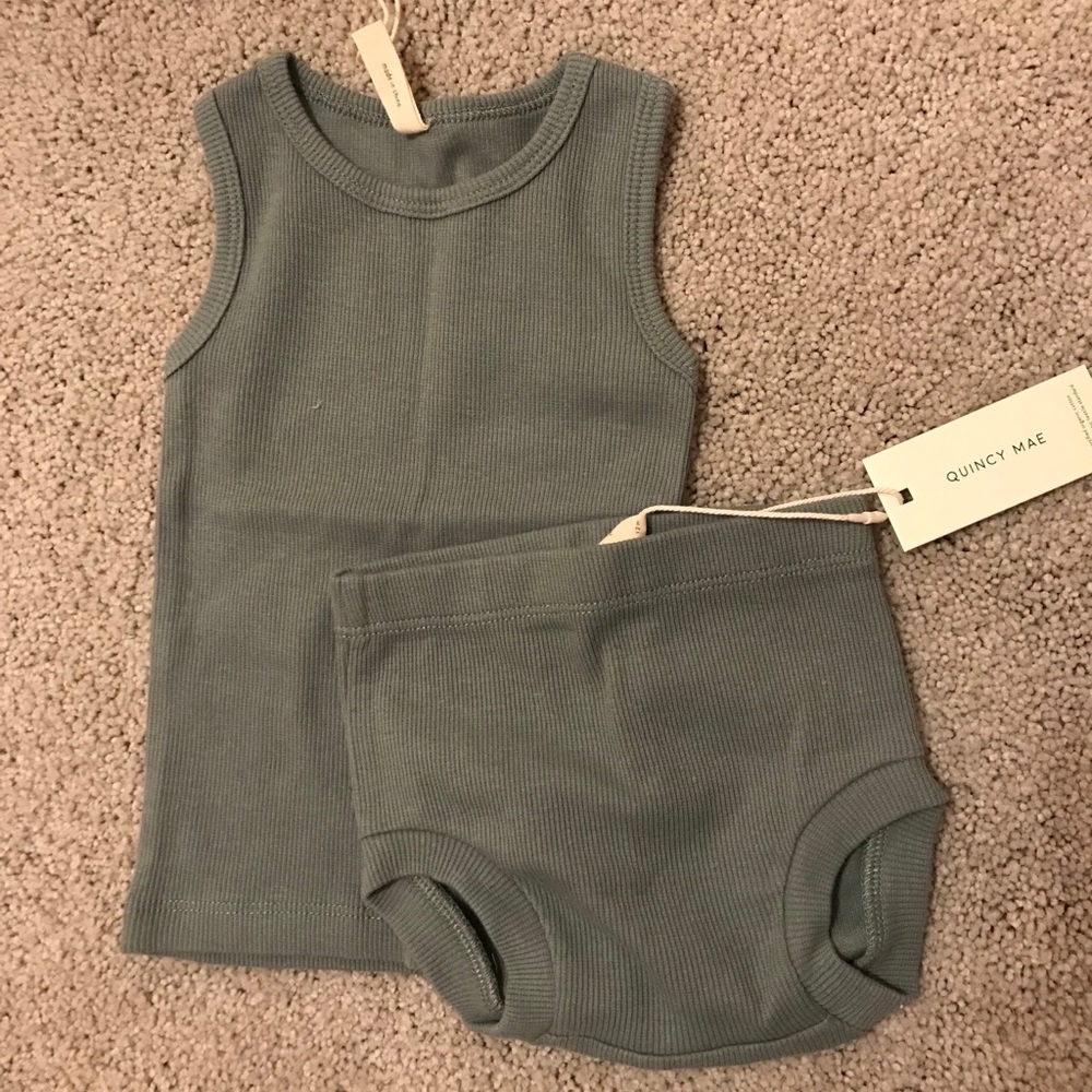 Quincy Mae NWT ribbed tank top & ribbed bloomer